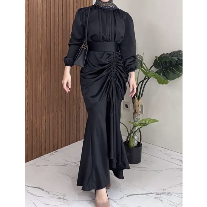 PCS MAXY VANYA SLIK MS FASHION PAKAIAN WANITA GAMIS DRESS MAXI BUSUI BAHAN VELVET