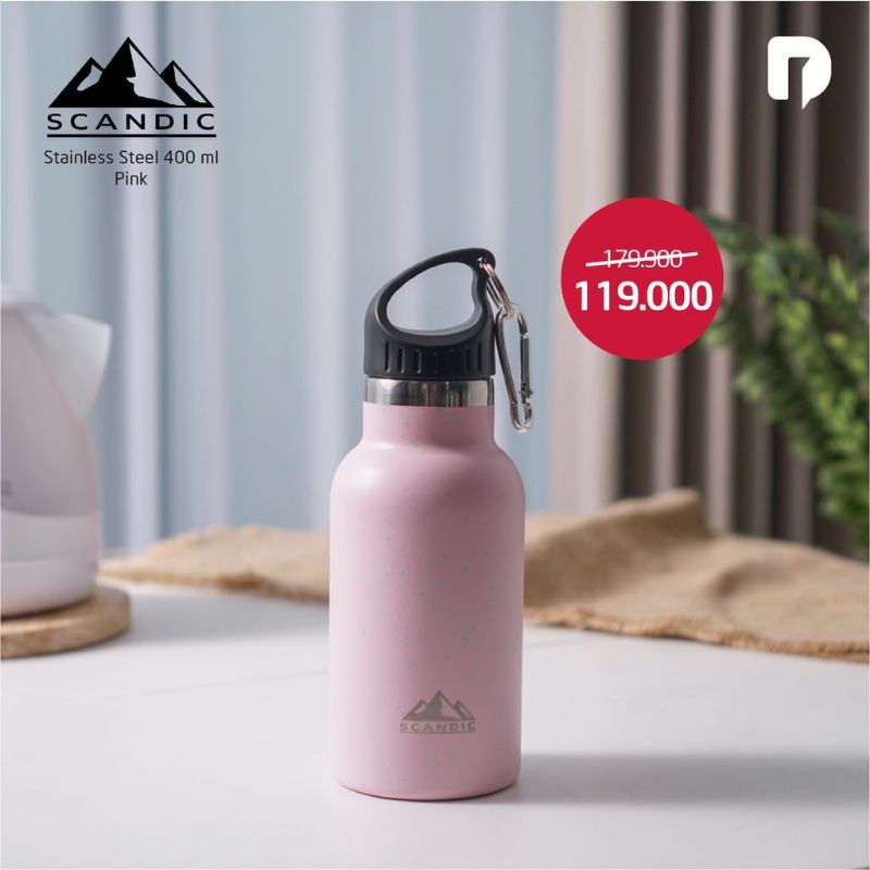 NEW TERMOS TUMBLER SCANDIC STAINLESS STEEL UKURAN 400 ML BOTOL MINUM TUMBLER TUMBLR