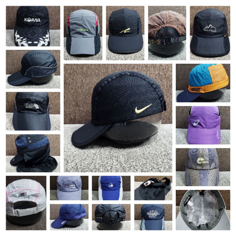 TOPI RUNNING SECOND THRIFTING LARI OUTDOOR GUNUNG  BRANDED ORIGINAL PRELOVED SEKEN