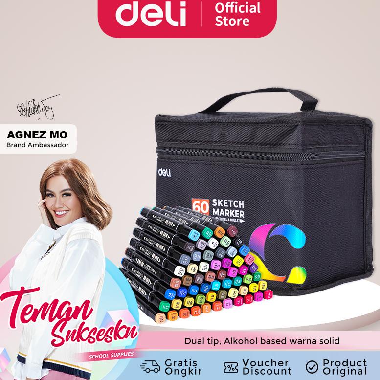 

AJ7694 Deli Sketch Marker 2 Tip E70806 53