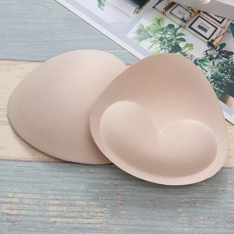 Sepasang Push Up Bra Pads Spons BH 2 Pcs Nude Black Lembut Busa Bra Removeable Busa Pad Sponge Cup Bra Busa Spon Pengganti Swimsuit Baju Pakaian Renang Padding