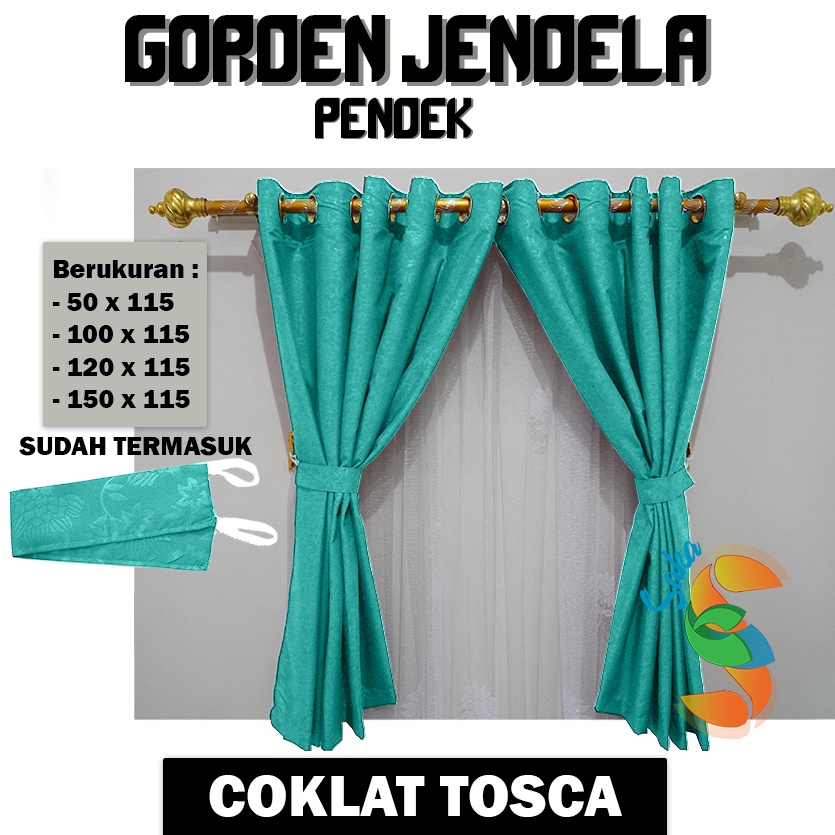 GORDEN KAMAR PENDEK TINGGI 150CM HORDEN RUANG TAMU GORDEN JENDELA PENDEK GORDEN KECIL JENDELA PENDEK MURAH KAMAR MINIMALIS TERLARIS UKURAN LEBAR 115 DAN TINGGI 150CM MURAH HORDENG JENDELA SMOKRING POLOS EMBOS  TERLARIS BISA COD