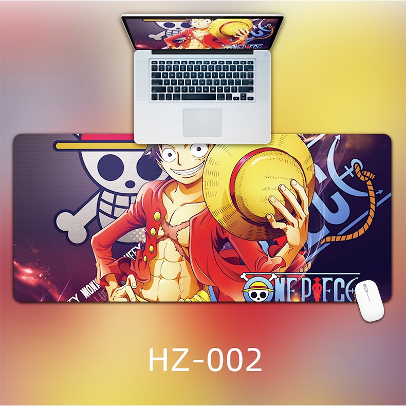 One Piece Mouse Pad Animasi Besar Anime Kreatif Kulit Kantor Tulisan Tahan Air Desktop Pad