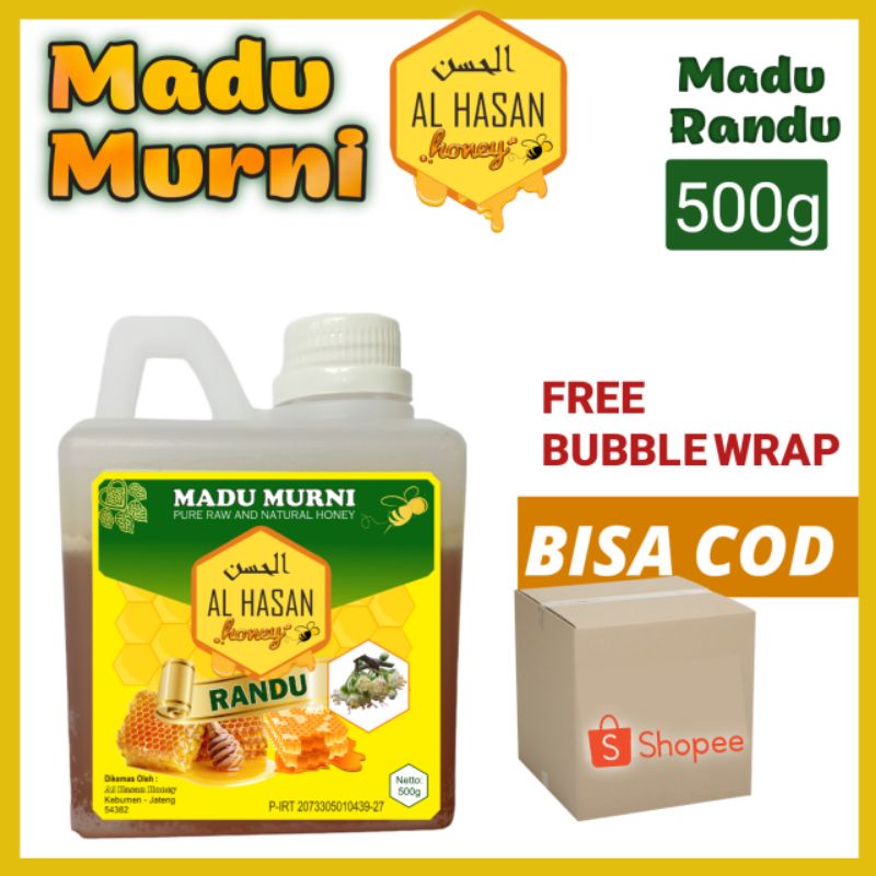 

[BISA COD] madu murni 500g Al Hasan madu dari nektar bunga randu untuk kesehatan pencernaan imunitas, jantung dll