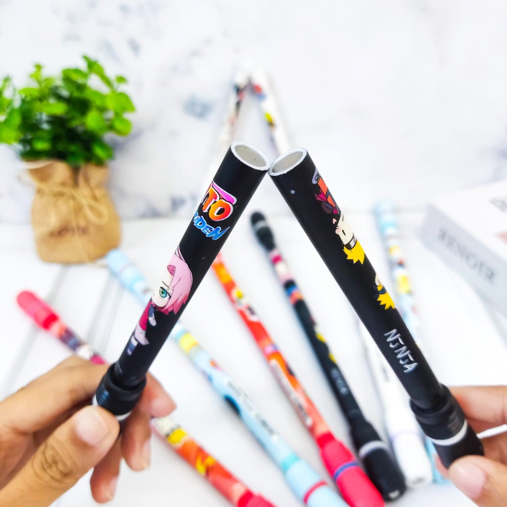 PULPEN MAINAN PUTAR MAGNET DUA MATA PENA NARUTO BOLPEN KARTUN  ALAT TULIS BOLPOIN UNIK IMUT MURAH PEN GEL KARAKTER PENA UNIK LUCU MURAH