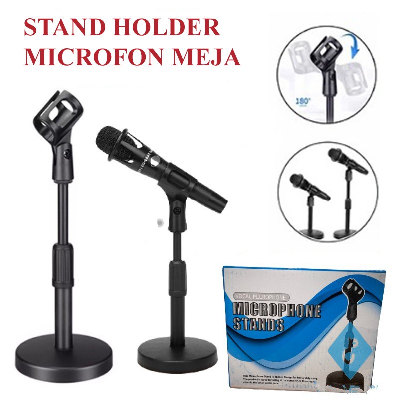 Trend-MICROPHONE STANDS / HOLDER MIC KARAOKE MEJA / STAND MIC MEJA