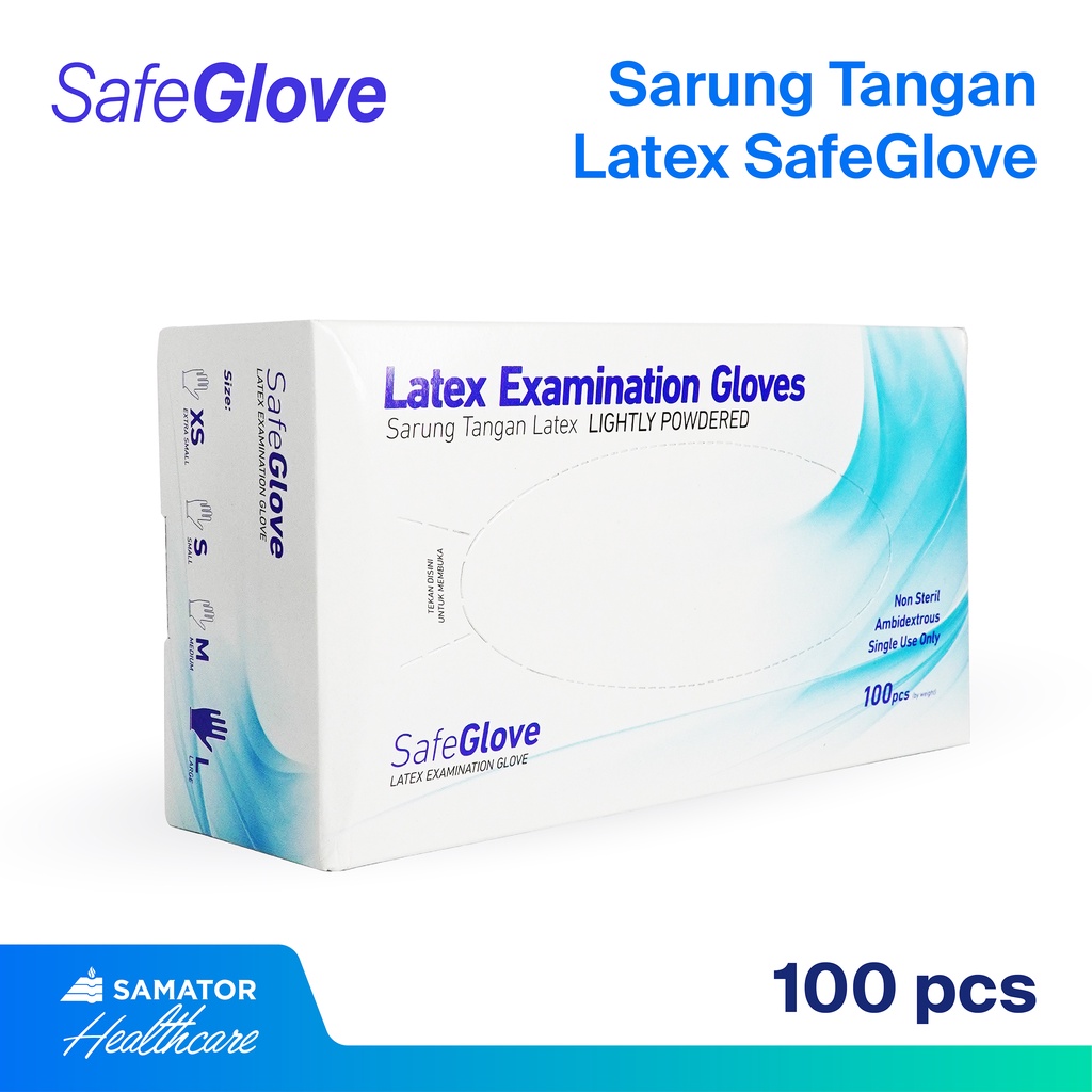 Sarung Tangan Latex Examination SafeGlove Size L