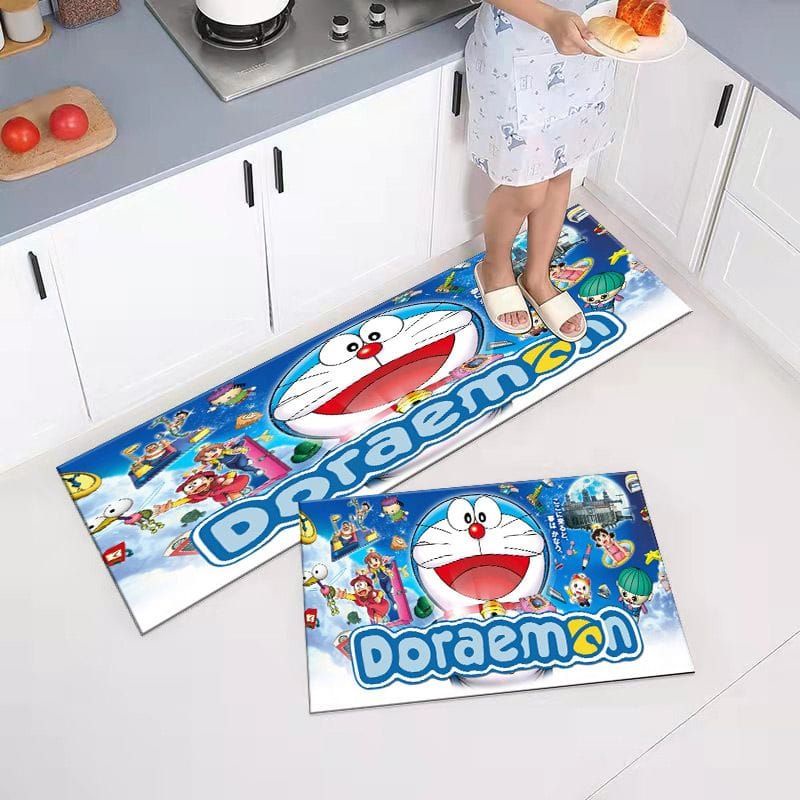 Keset Dapur 2 in 1 Kitchen Floor Mat Keset Kaki Anti Slip Keset Dapur Keset Kaki Keset Kamar Mandi