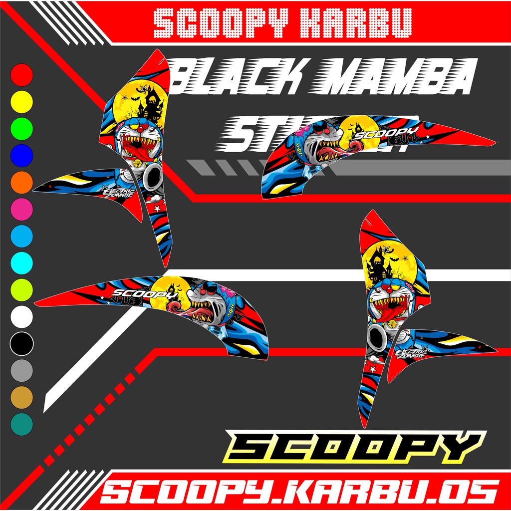 STRIPING STICKER SCOOPY KARBU  NEW STICKER LIS LIST HONDA SCOOPY KARBU  CODE 05