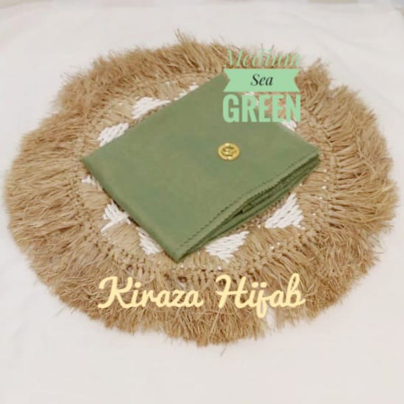 Kiraza Hijab Voal Polos Segiempat Warna Hijau Sage/ Sage Green