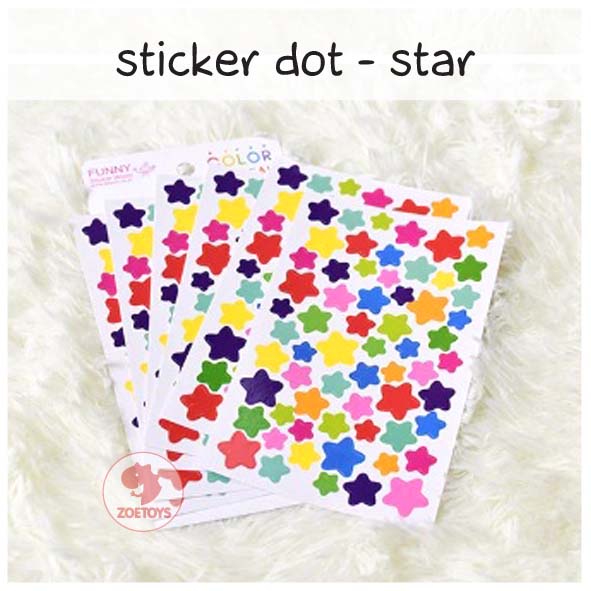 Zoetoys Sticker Dot A Dot - Smile Star Love Colorful | Label Reward Colorful Stickers Hadiah Stiker Tempelan Apresiasi | Mainan Edukasi Motorik Anak