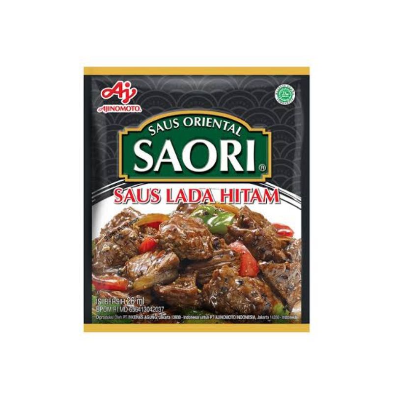 Saori saus saos oriental lada hitam black pepper tiram oister ayam chicken teriyaki sauce mentega asam manis daging bulgogi saori sachet 26ml