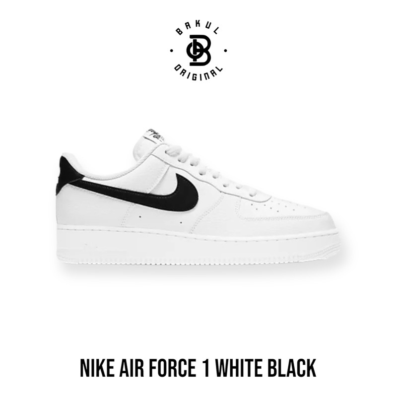 Nike Air Force 1 White/Black 100% RESMI BNIB LEGITTT