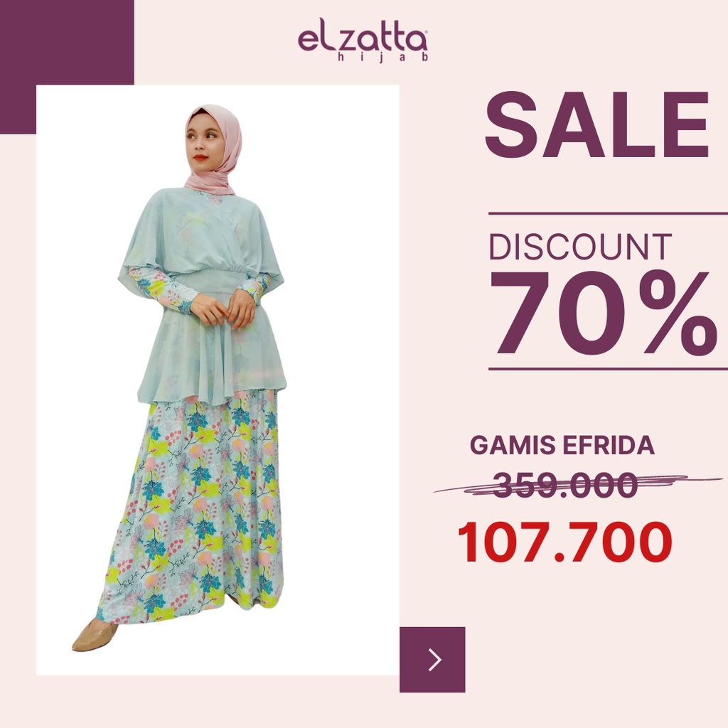 GAMIS ELZATTA DISKON 70% GAMIS ELZATTA MOITIF GAMIS ELZATTA KEKINIAN PAKAIAN WANITA DISKON GAMI ELZA