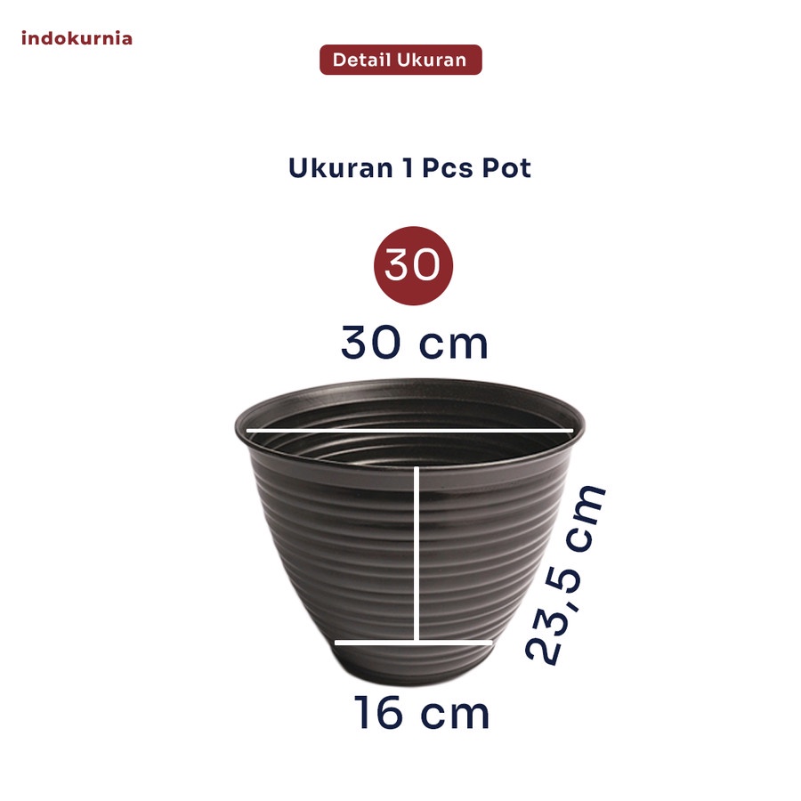 IK - 12PCS POT TAWON PUTIH POT TANAMAN PIRUS TAWON MADU HITAM 30 CM