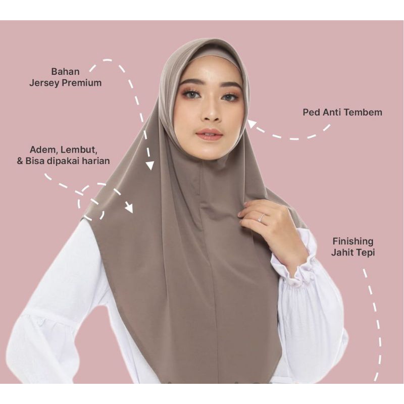 HIJAB BERGO HAMIDAH JERSEY PREMIUM