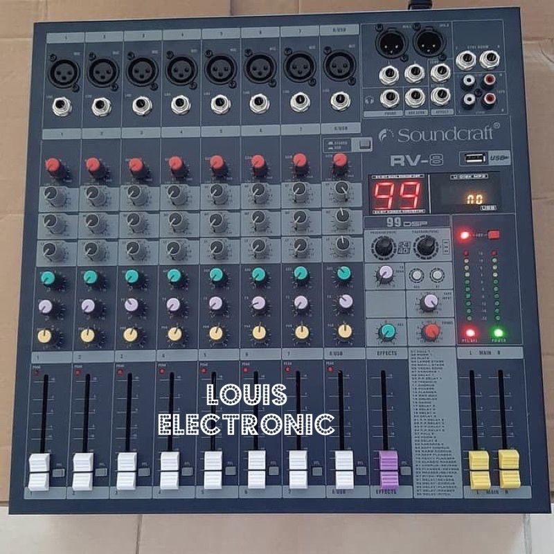Mixer Audio Soundcraft RV8 RV 8 8 Channel