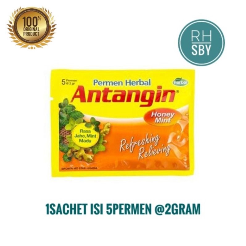 

Antangin Permen Herbal Honey Mint 5 Tablet /Melegakan Tenggorokan / Mencegah Mual