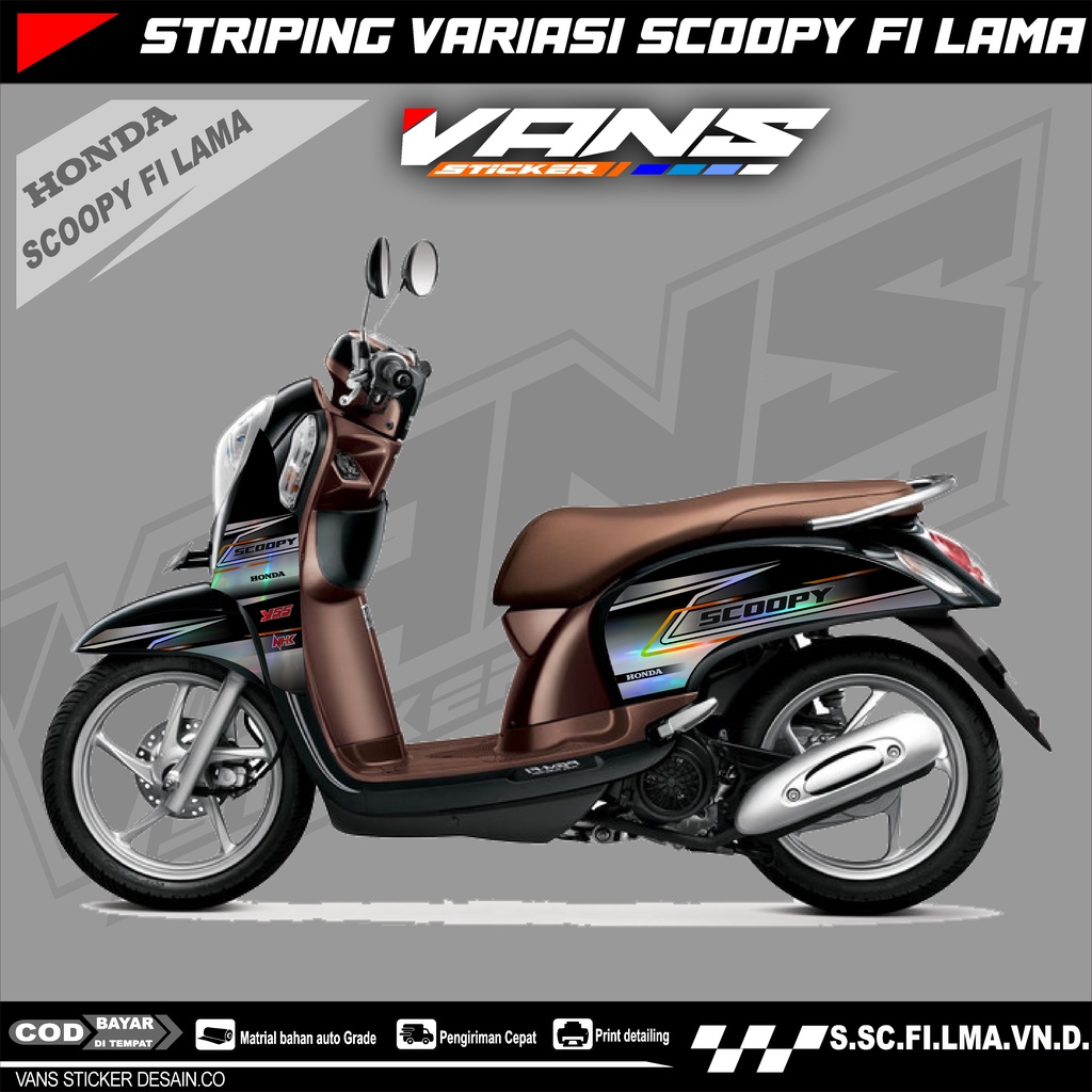 Sticker striping motor scoopy fi 2016 ,fi lama/ lis variasi scoopy fi 2016,fi lama