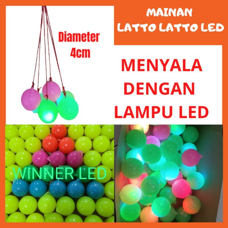 Mainan Anak Latto Latto LED / Mainan Etek Etek Jadul LED