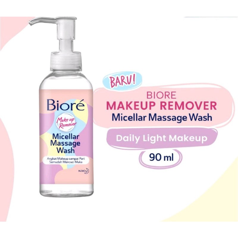 BIORE MAKE UP REMOVER MICELLAR MASSAGE WASH - FASIAL WASH BIORE 90ML