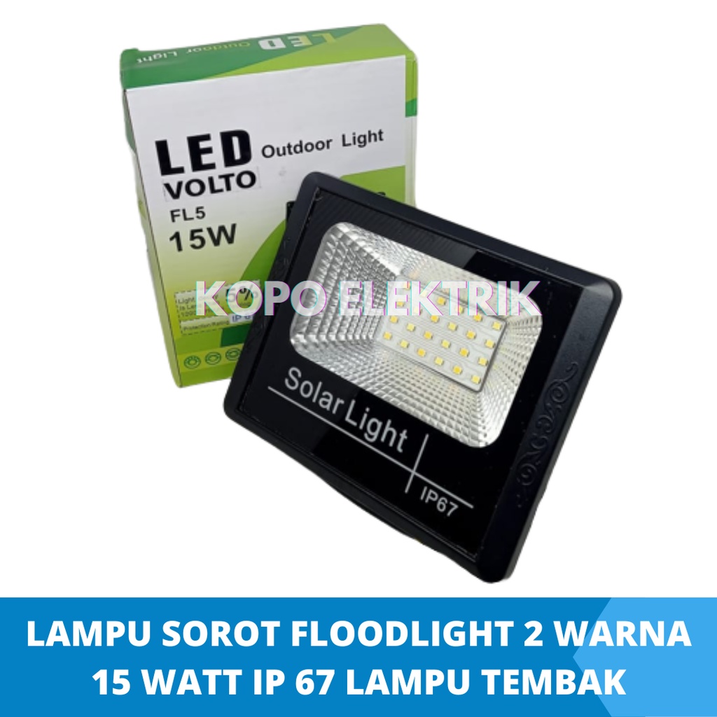 Lampu Sorot Floodlight 2 Warna 15 WATT Ip 67 Lampu Tembak