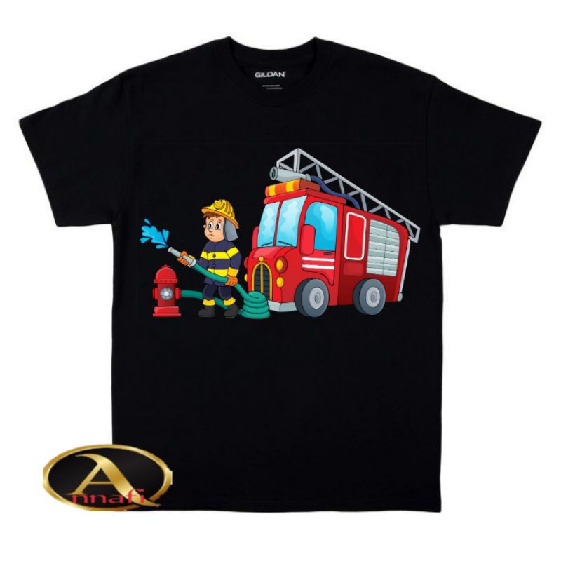 Baju kaos anak pemadam kebakaran