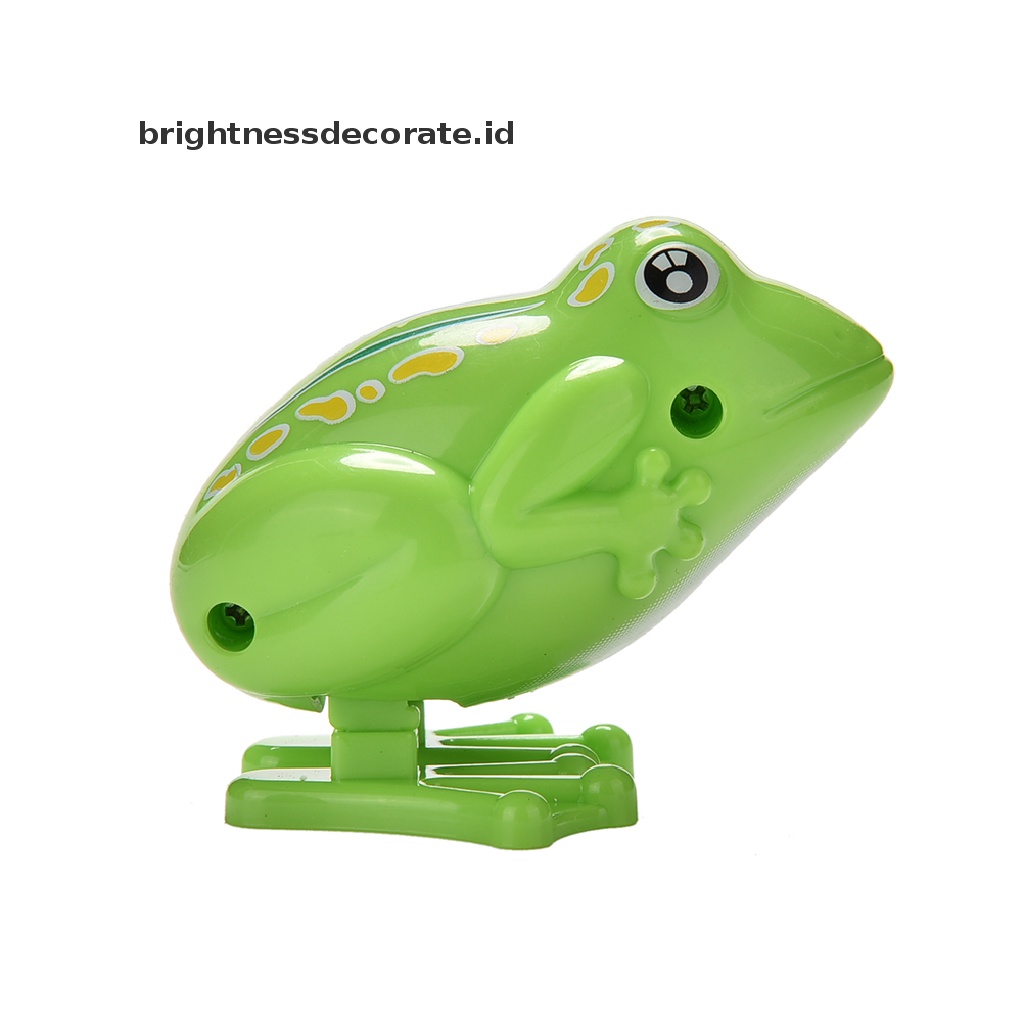 [Birth] 1pcs Wind up Frog Plastik Jumping Animal Mainan Jarum Jam Edukasi Klasik [ID]