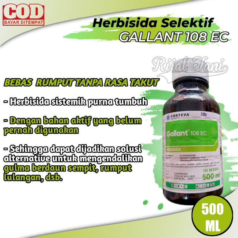 Jual [[pembasmi Gulma Berdaun Sempit]] Herbisida Gallant 108 Ec 500 Ml