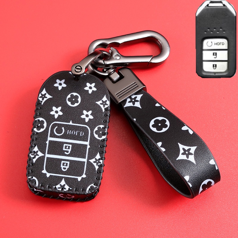 Cover Kunci Kulit Mobil Untuk Honda Civic CRV HRV BRV City/Accord/HRV 2014sampai20 Keyless/Smart Entry Key Case
