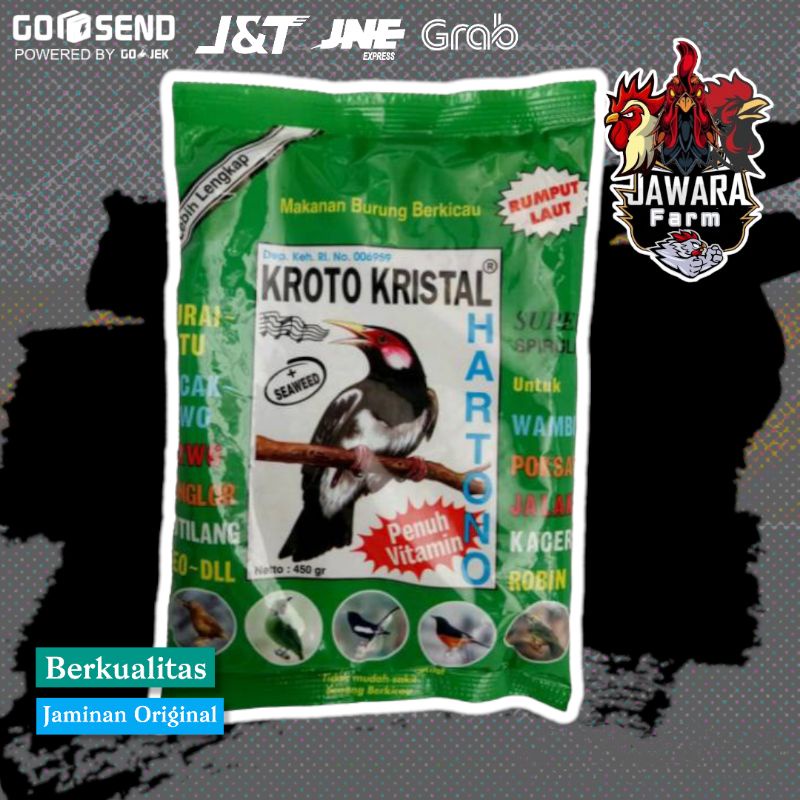 Pakan Burung KROTO KRISTAL HARTONO HIJAU