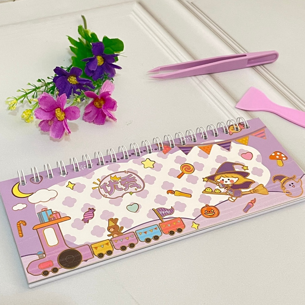 

Buku sticker senmu sweetheart spiral + penjepit perata - ZC-AM35 WARNA RANDOM - stiker tempel label hadiah lucu anak sovenir hiasan alat tulis impor bagus unik