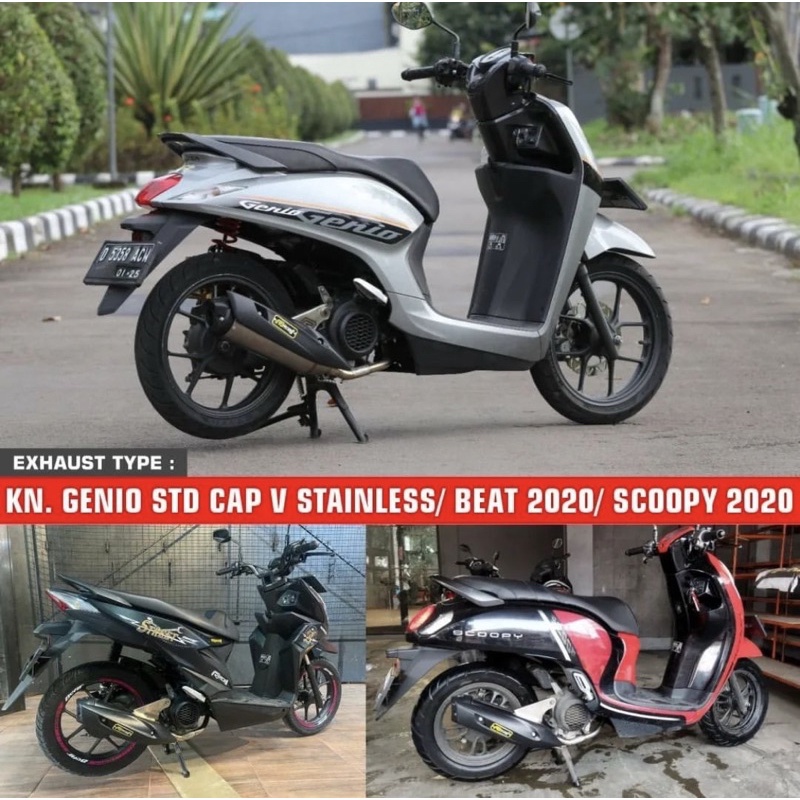 Knalpot Rob1 Genio/Scoopy/Beat 2020