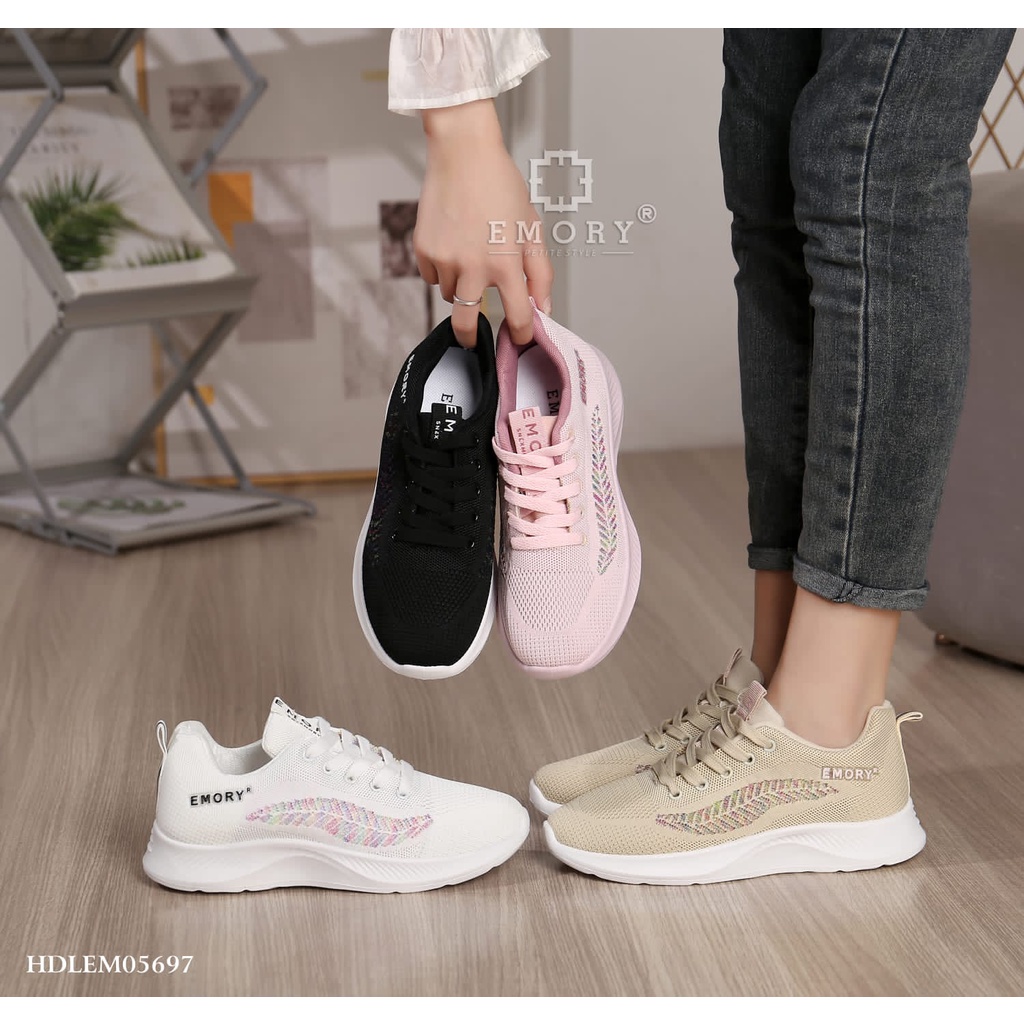 SEPATU WANITA EMORYSTYLE  Flexknit Sneakers #Snexmory  HDLEMO 5697 MB