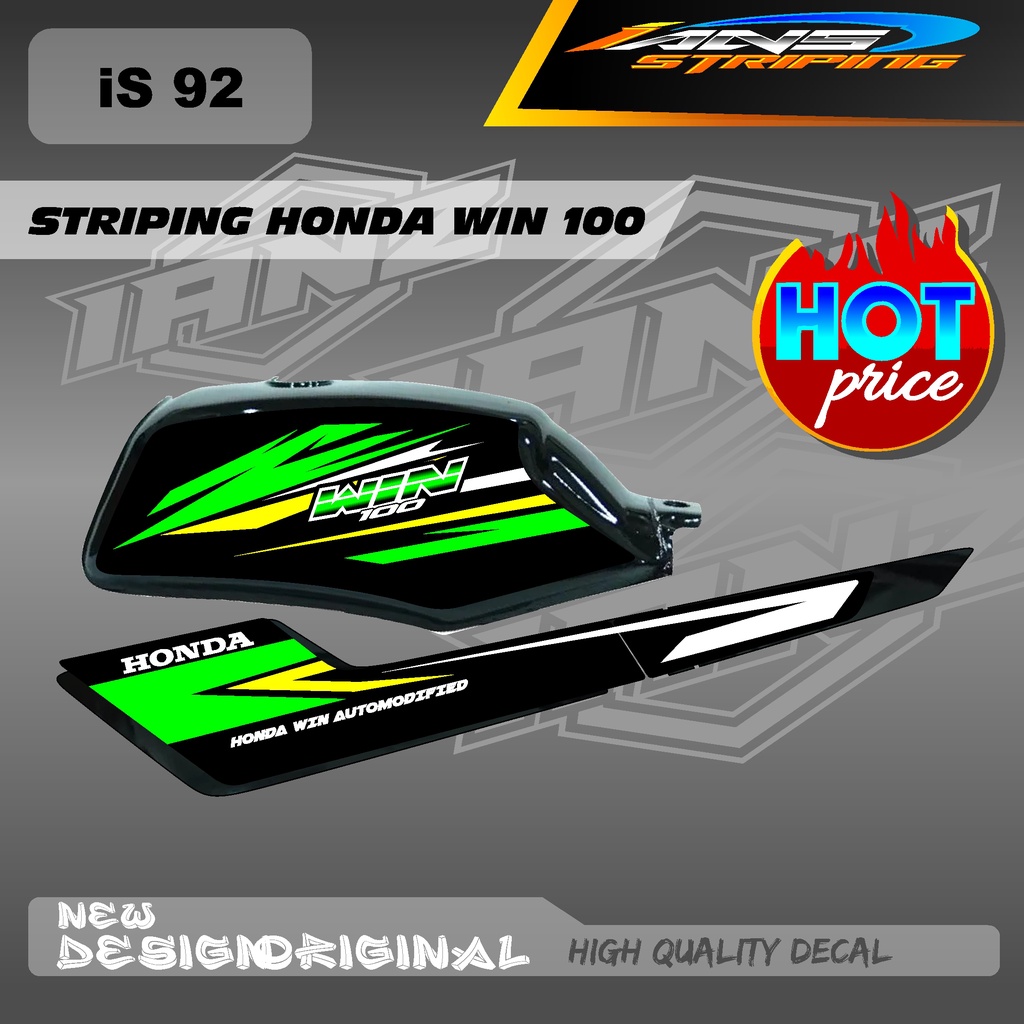 LIST STIKER CUSTOM WIN100 BAHAN BERKUALITAS MENGUNAKAN MATERIAL HOLOGRAM / NON HOLOGRAM IS92