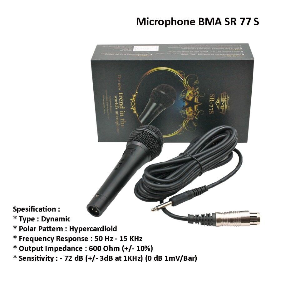 Mic Kabel BMA SR 77S / Microphone Cable BMA SR 77S Dynamic Microphone
