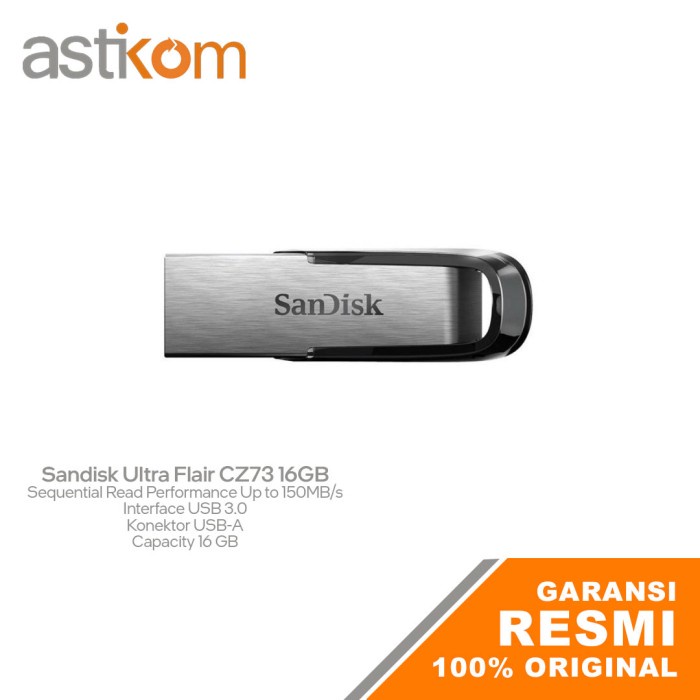 Flashdisk Sandisk Ultra Flair CZ73 16GB USB 3.0