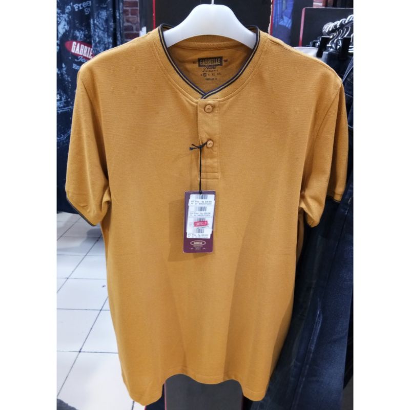 Gabrielle jeans original mens polo shirt BBIC231P1222M kaos pendek berkerah pria regular fit kuning