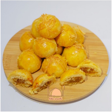 

(Beli 1 Toples Nastar Gratis 1 Kemasan Pouch Kue Semprit/Sagu) Kue Nastar Keju Biba Snacks Toples Ukuran 600 ML