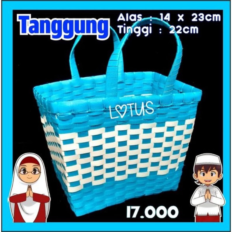KERANJANG ANYAMAN PLASTIK/KERANJANG SEMBAKO/KERANJANG PARCEL/TAS ANYAMAN PLASTIK