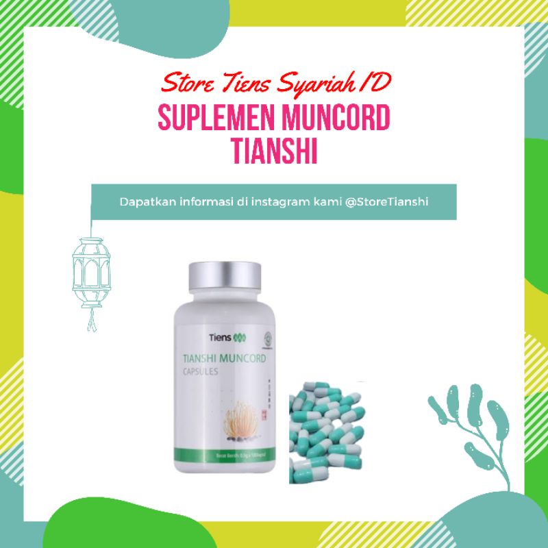 Suplemen Muncord Cordiseps - Suplemen Obat kuat Herbal Tianshi Original 100 Kapsul
