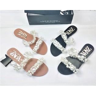 ZR Pearl Flat Double Strap Sandal 0205