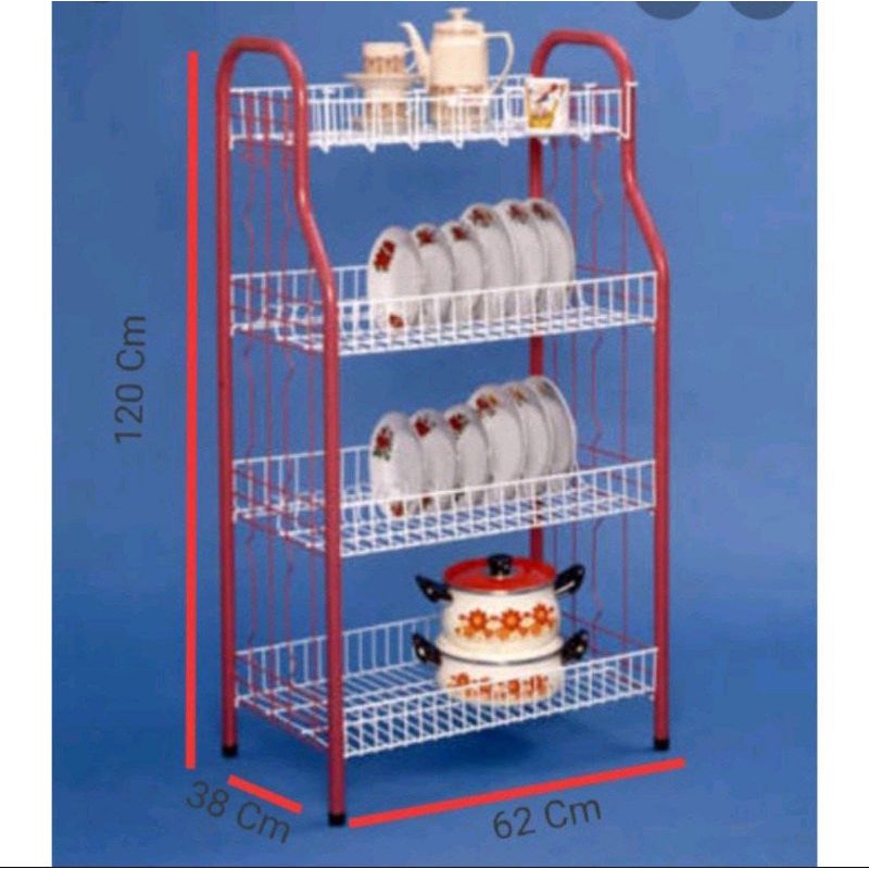 Rak Piring R04 MASTER Rak Dapur/Penyimpanan Serbaguna/Lemari Dapur/Rak Pengering Piring Dapur/Jempol