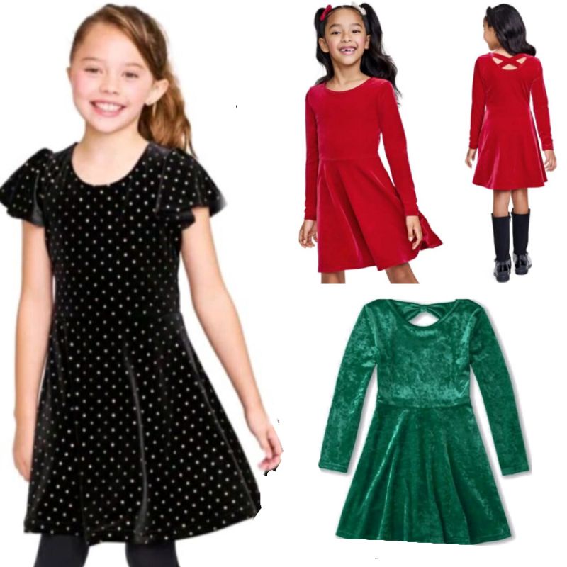 dress velvet anak perempuan place