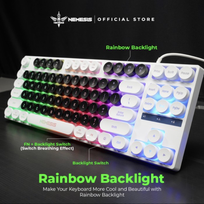 KEYBOARD GAMING GAME RGB NYK NEMESIS FURION K-04 RGB TKL K04