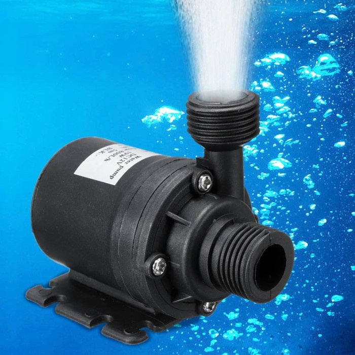 Pompa Pompa Air Mini Celup Dc 800 L / H Submersible Brushless 12V Dc 22W 5M