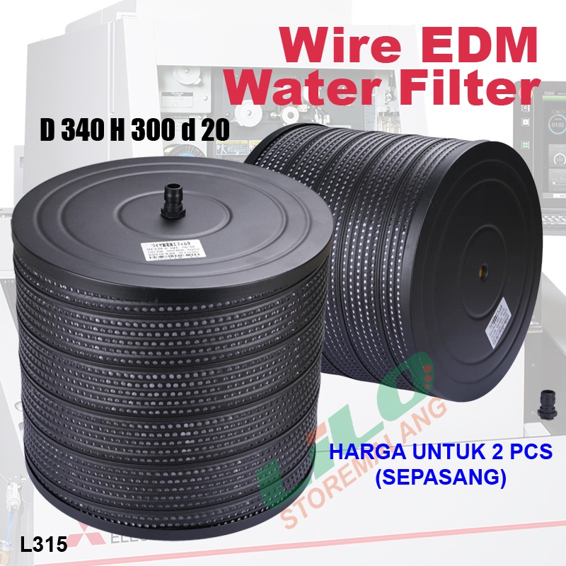 2 Pcs Water Filter air mesin Wirecut EDM Wire D340 H300 d20 L315