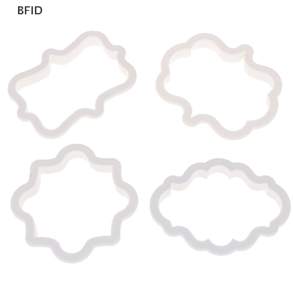 [BFID] 4pcs vintage plaque frame cookie cutter set Pemotong Biskuit Plastik Alat Kue [ID]