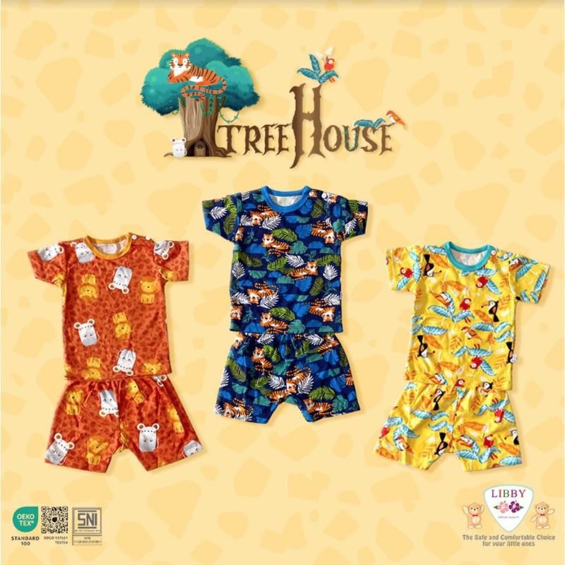 LIBBY BABY TERBARU [BAJU PENDEK CELANA PENDEK] TREE HOUSE