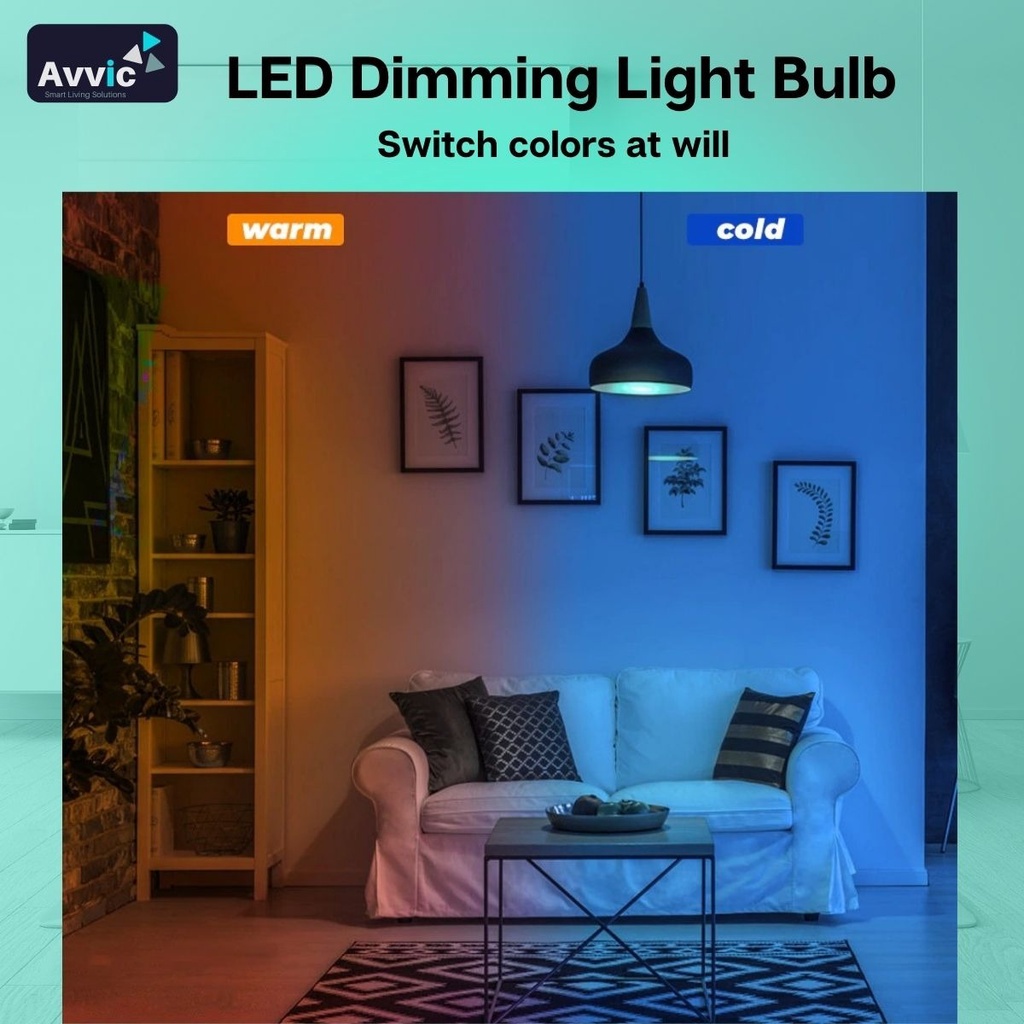 Smart LED Bulb SMATRUL RGB WW 9W Lampu Pintar Wifi IoT Wireless Home Otomation support Google Alexa